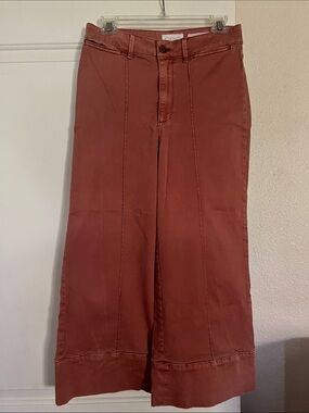 Anthropologie Wide-Leg Pants in Rust